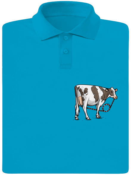 Cow drink pánská polokošile Blue Atol