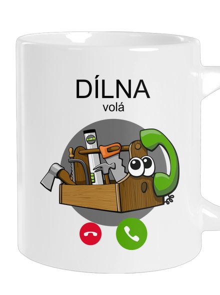 Dílna volá velký hrnek White
