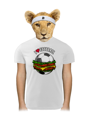 Foodball dětské sportovní tričko White