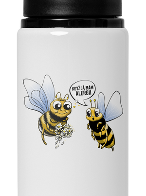 Alergická včelka lahev na vodu White