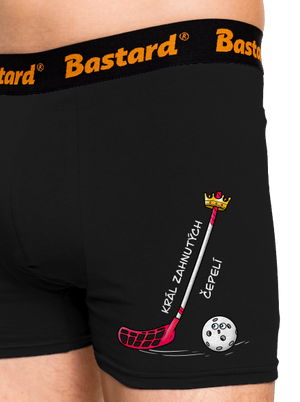 Král zahnutých čepelí - florbal boxerky Black