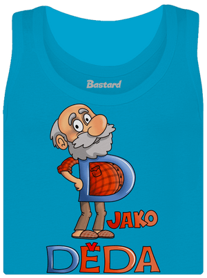 D jako děda dámské tílko klasické Blue Atol