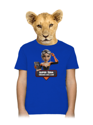 Super máma dětské tričko Royal Blue