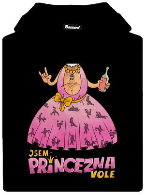Jsem princezna pánská mikina klokanka Black