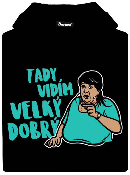 Velký dobrý dámská mikina klokanka Black