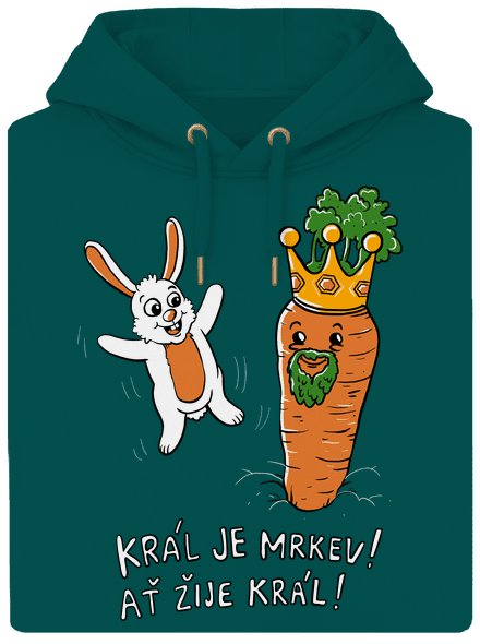 Král je mrkev, ať žije král unisex mikina premium Emerald Green