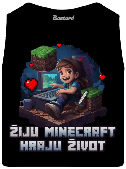 Žiju Minecraft pánské tílko Black