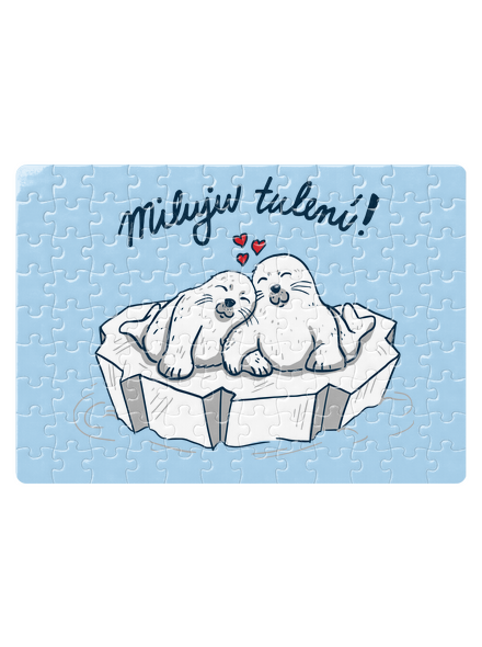 Miluju tulení puzzle White