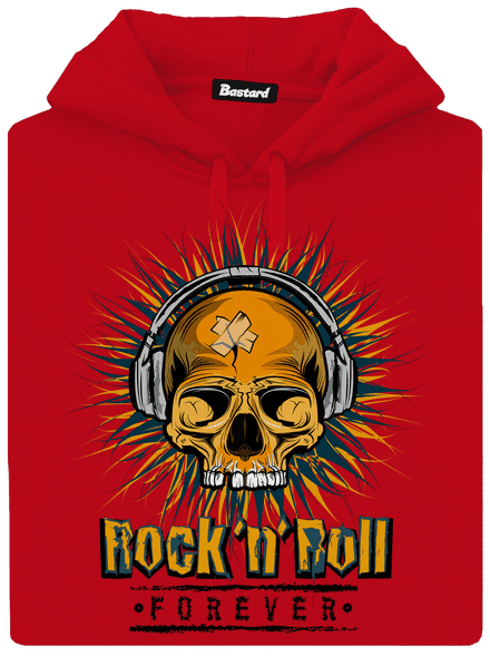 Rock'n'Roll forever pánská mikina klokanka Red