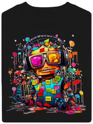 Workaholic robot unisex mikina bez kapuce Black