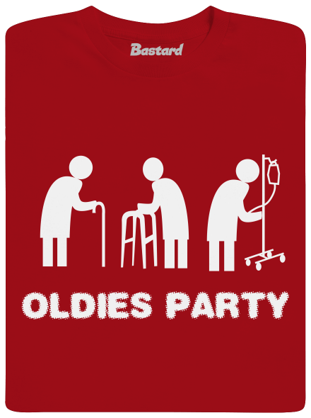 Oldies party pánské dlouhý rukáv Red