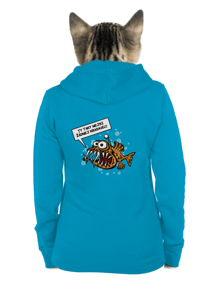 Mořský ďas dámská mikina na zip Blue Atol