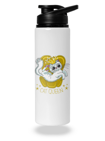 Kočičí královna lahev na vodu White