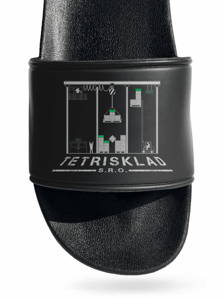 Tetrisklad pantofle Black