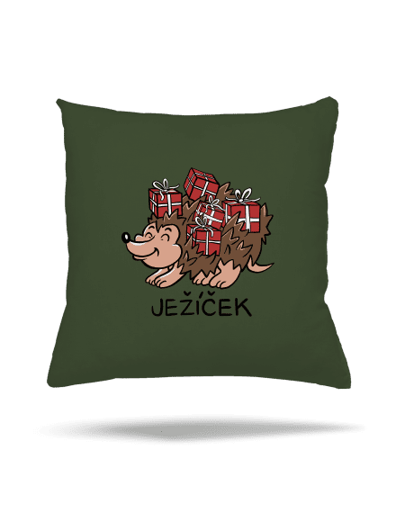 Ježíček polštář Olive Green