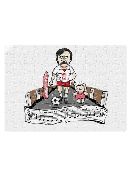Fotbalová legenda puzzle White
