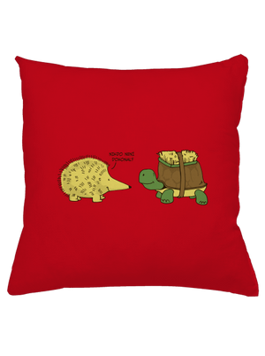 Želva s ježkem polštář Red