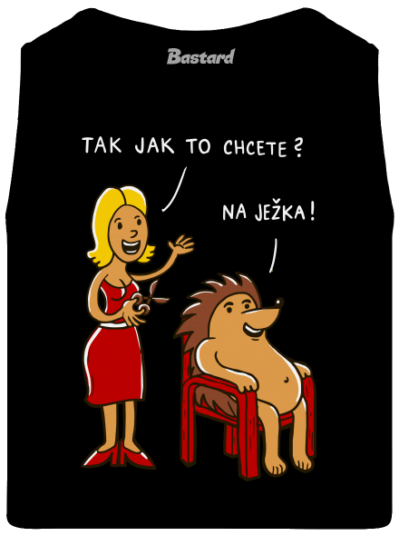 Na ježka pánské tílko Black