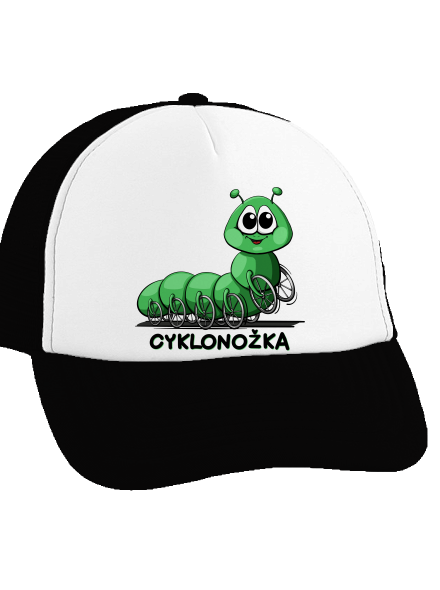Cyklonožka kšiltovka truckerka Black cap
