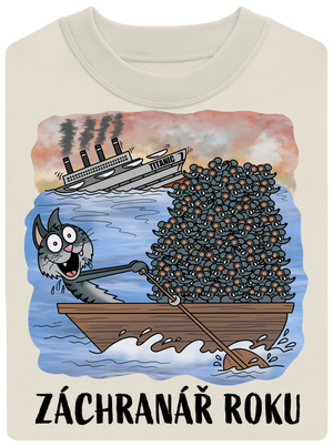 Záchranář roku unisex mikina bez kapuce Off White