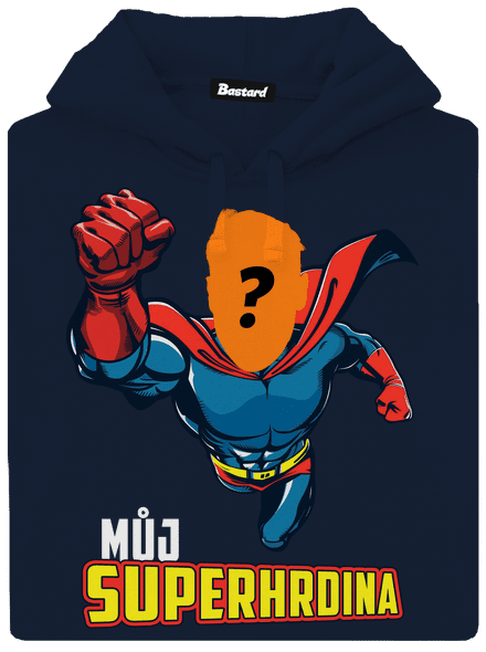Můj superhrdina pánská mikina klokanka Navy