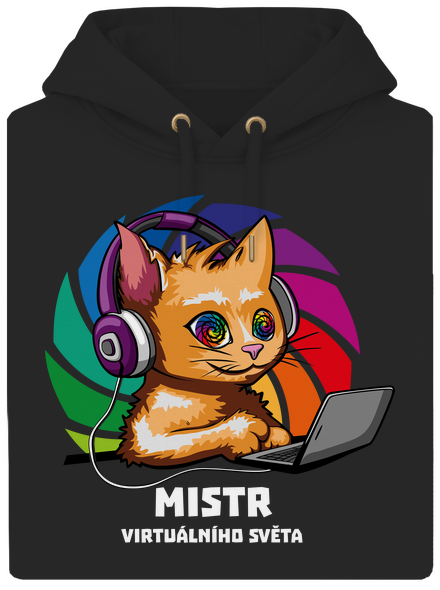 Mistr virtuálního světa unisex mikina premium Dark Black