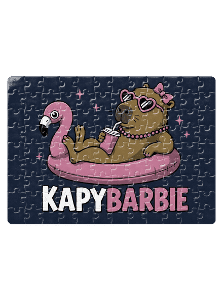 Kapybarbie puzzle White