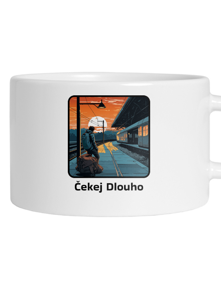 Čekej dlouho hrnek makronka White