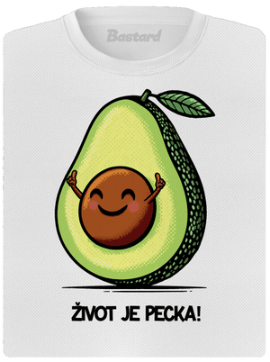 Život je pecka dámské sportovní tričko White