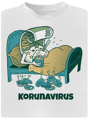 Korunavirus v posteli dětské sportovní tričko White