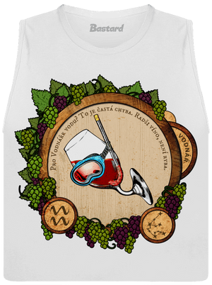 Vinný horoskop: Vodnář dámské tílko volné White