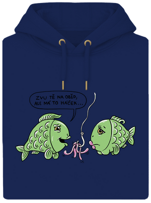 Háček unisex mikina premium Navy