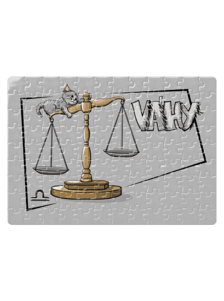 Kočičí horoskop: Váhy puzzle White