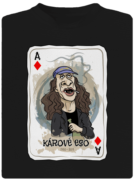 Kárové eso Jirky Káry pánské sportovní tričko Black