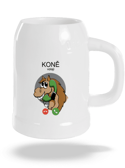 Koně volají půllitr White