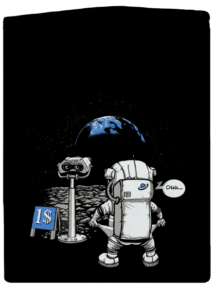 Kosmonaut pánská mikina na zip Black