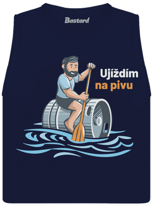 Ujíždím na pivu dámské tílko volné Navy
