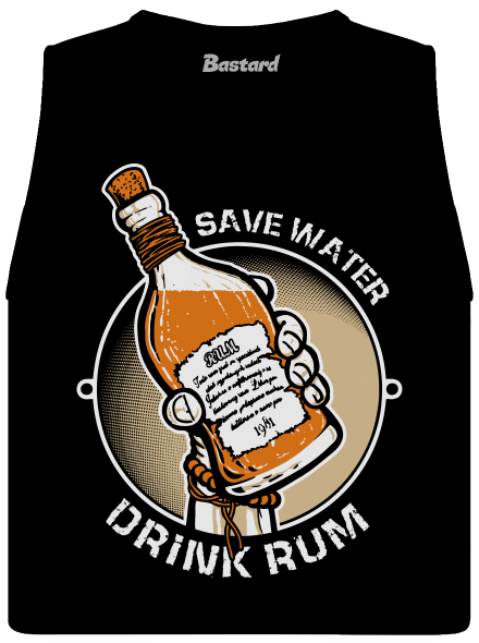Save Water dámské tílko volné Black