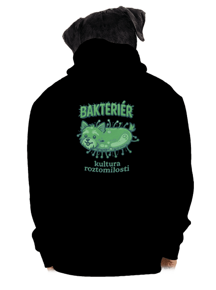 Bakteriér pánská mikina na zip Black