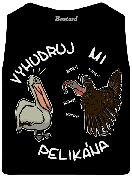 Vyhudruj mi pelikána pánské tílko Black