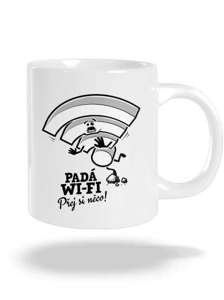Padá wi-fi velký hrnek White
