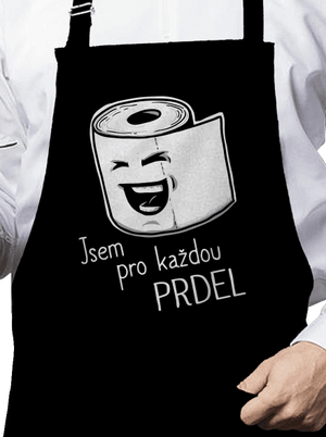 Prdel zástěra Black