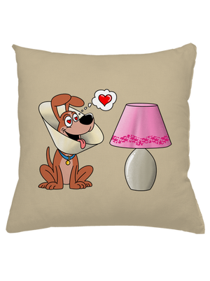 Zamilovaný pes polštář Beige