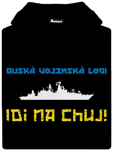 Ukrajina - Lodi idi na chuj pánská mikina klokanka Black
