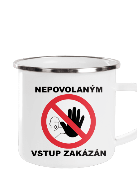 Nepovolaným vstup zakázán plecháček White
