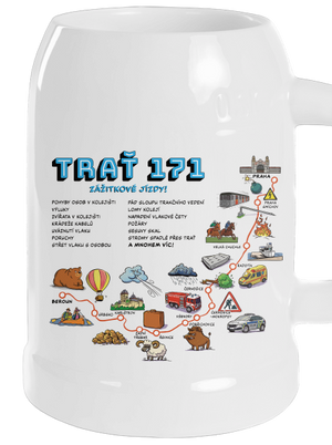 Trať 171 půllitr White