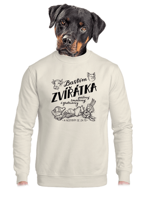 unisex mikina bez kapuce