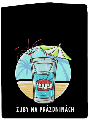 Zuby na prázdninách pánská mikina na zip Black