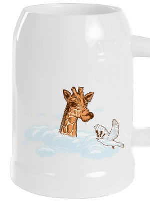 Žirafa v oblacích půllitr White