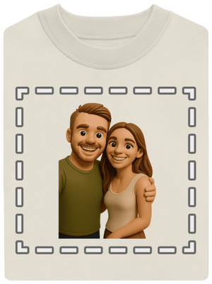 3D plastelína z vlastní fotky unisex mikina bez kapuce Off White